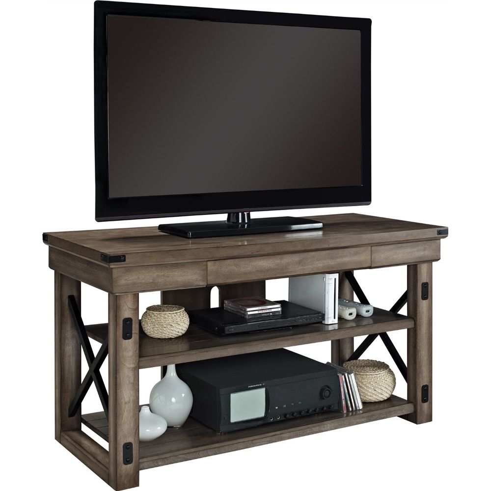 Rustic Wood Tv Stand In Tv Stands In Wooden Tv Cabinets (View 12 of 15)