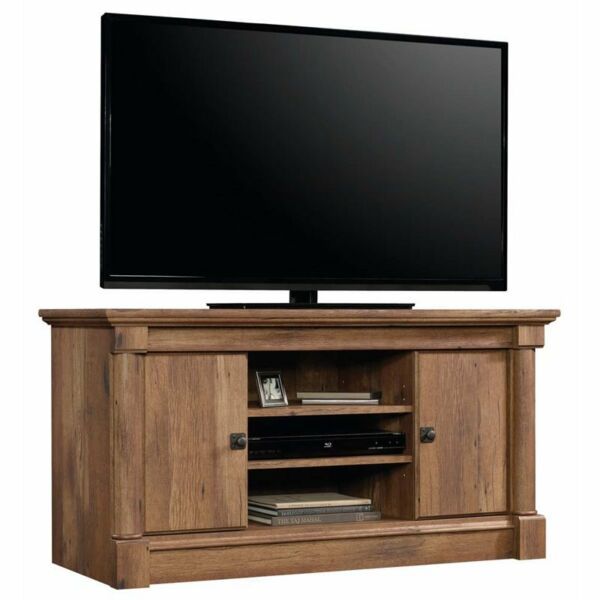 Sauder 420605 Palladia Tv Stand, Vintage Oak Finish For Pertaining To Vintage Tv Stands For Sale (View 5 of 15)