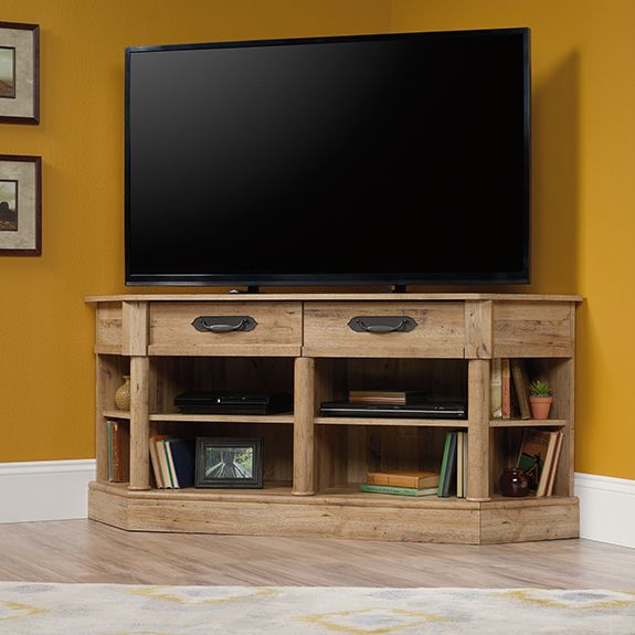 Sauder (420758) Viabella Corner Entertainment Credenza/tv Pertaining To Harbor Wide Tv Stands (View 5 of 15)