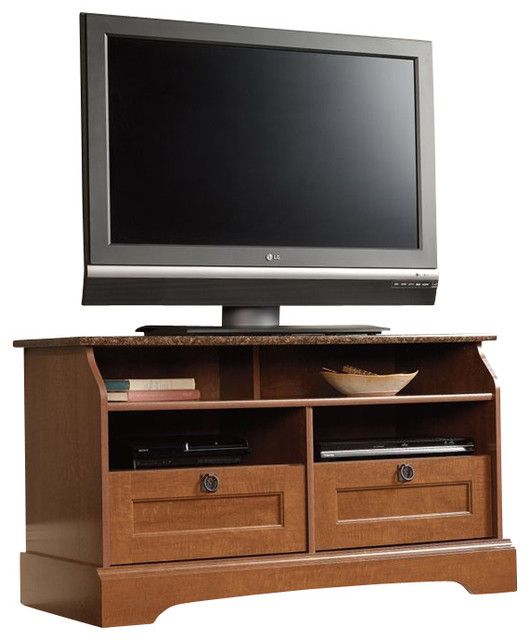 Sauder Graham Hill Panel Tv Stand In Autumn Maple Intended For Maple Tv Stands (View 3 of 15)