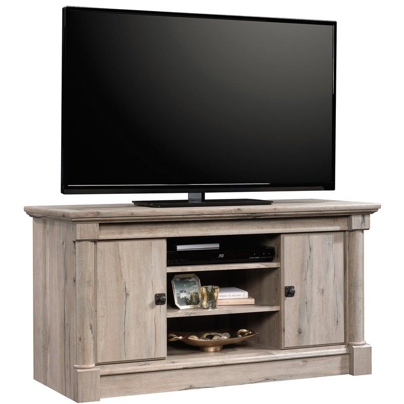 Sauder Palladia Contemporary Wood 47" Tv Stand In Split Throughout Contemporary Oak Tv Stands (Photo 1 of 15)