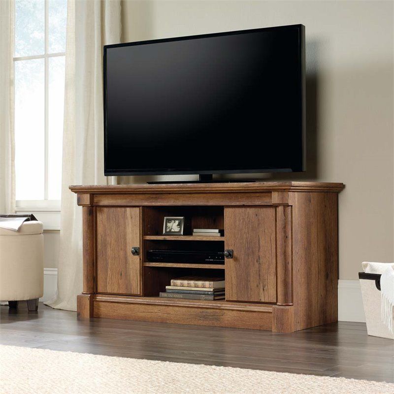 Sauder Palladia Contemporary Wood 50" Tv Stand In Vintage Throughout Astoria Oak Tv Stands (View 14 of 15)