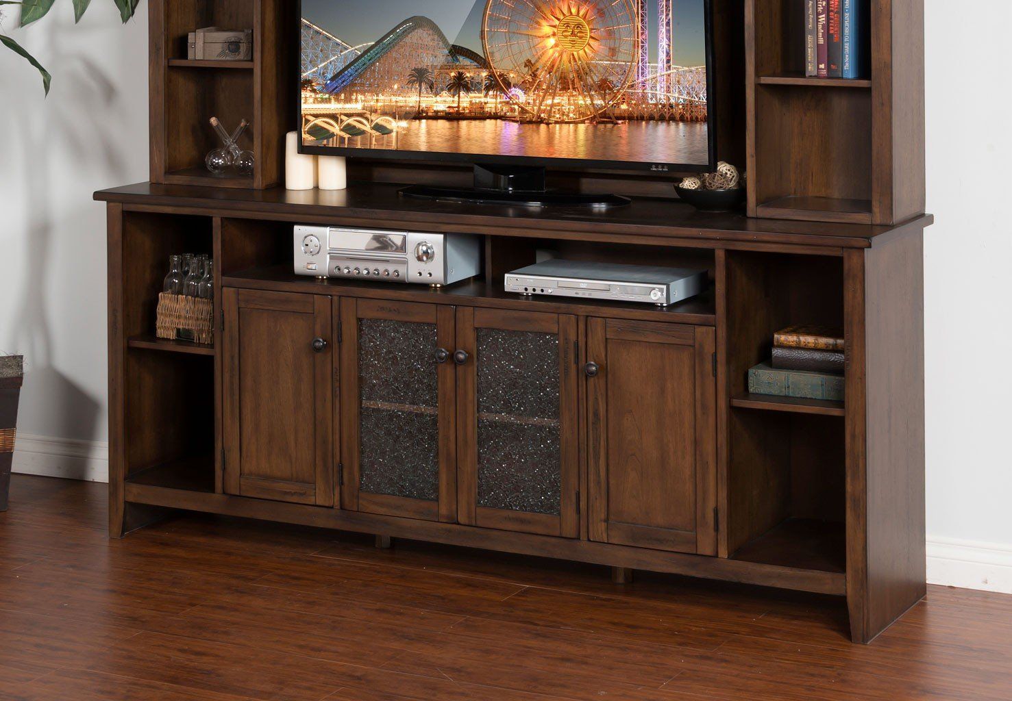 Savannah 84 Inch Tv Console Sunny Designs | Furniture Cart For 84 Inch Tv Stand (View 13 of 15)