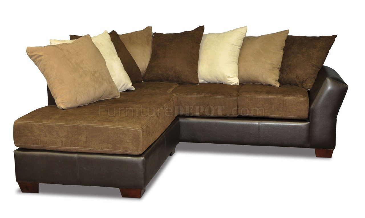 Scatter Back Modern Sectional Sofa W/oversized Back Pillows Pertaining To Lyvia Pillowback Sofa Sectional Sofas (View 8 of 15)