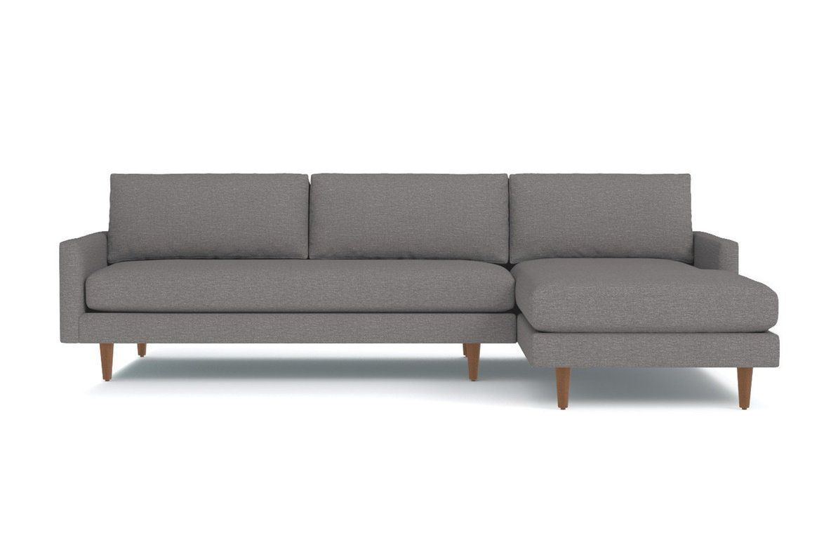 Scott 2pc Sectional Sofa :: Leg Finish: Pecan Inside 2pc Burland Contemporary Chaise Sectional Sofas (Photo 14 of 15)