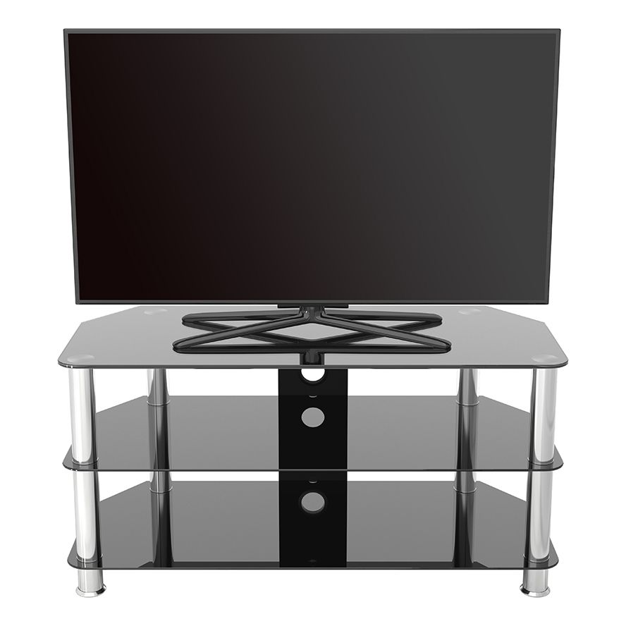 Sdc1000cm A: Classic – Corner Glass Tv Stand With Cable Inside Tv Stands With Cable Management (Photo 1 of 15)