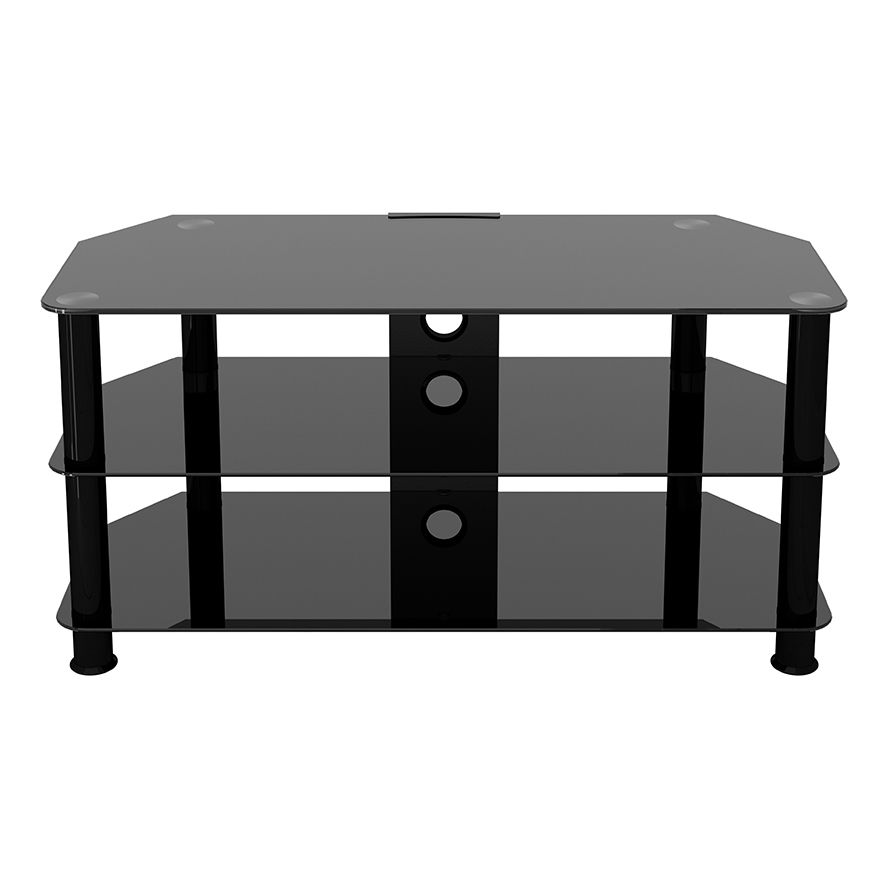Sdc1000cmbb: Classic – Corner Glass Tv Stand With Cable With Regard To Avf Group Classic Corner Glass Tv Stands (View 12 of 15)