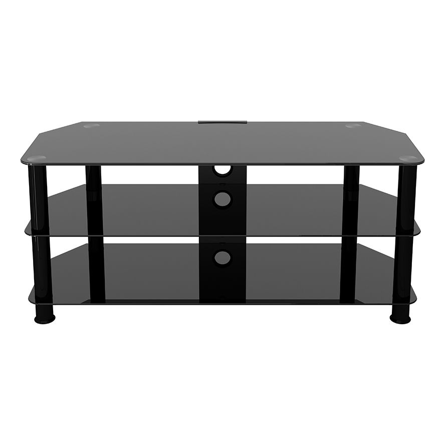 Sdc1140cmbb: Classic – Corner Glass Tv Stand With Cable Pertaining To Avf Group Classic Corner Glass Tv Stands (View 3 of 15)