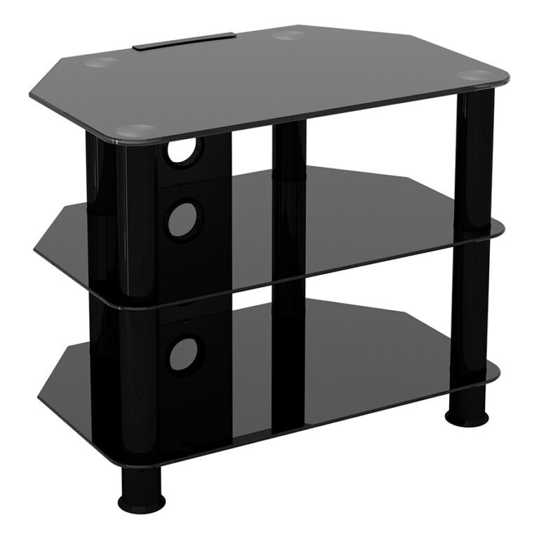Sdc600cmbb: Classic – Corner Glass Tv Stand With Cable With Regard To Avf Group Classic Corner Glass Tv Stands (View 11 of 15)