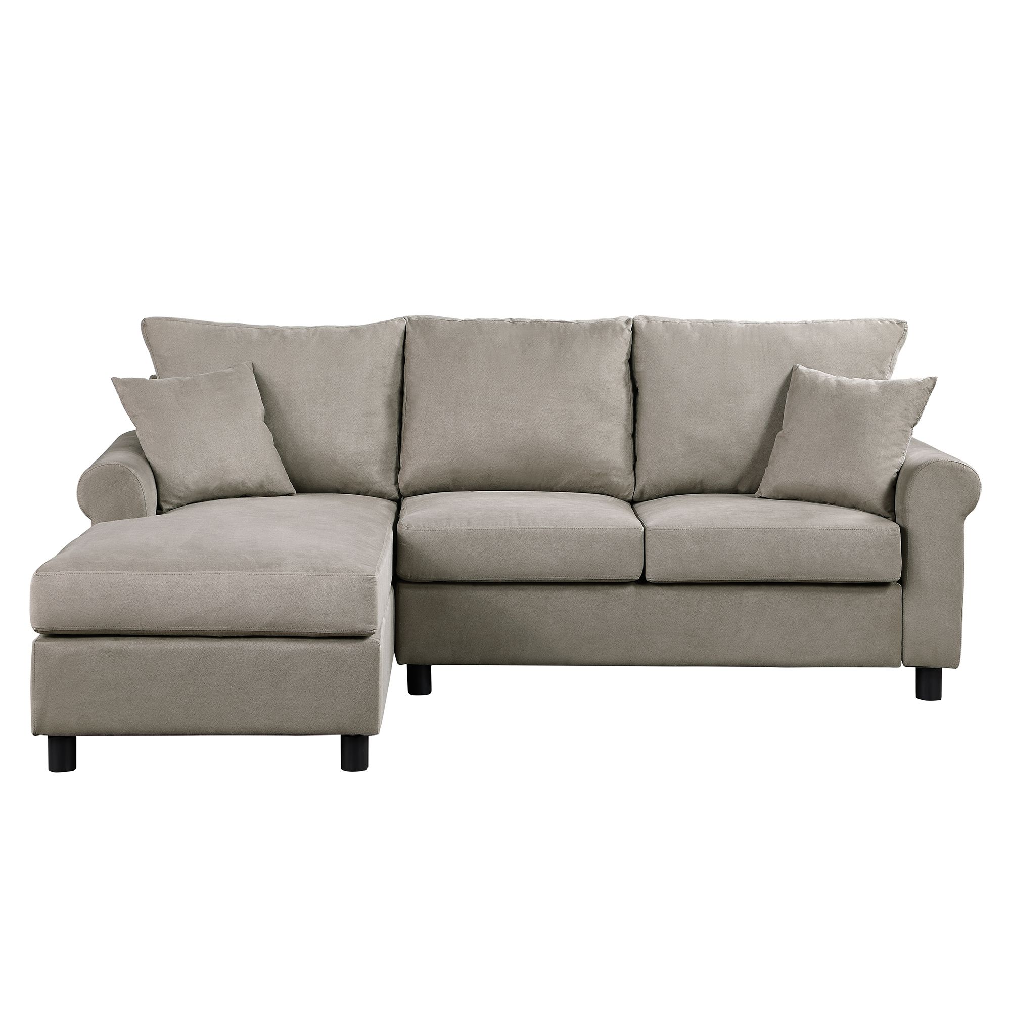 Sectional Sofa, Segmart 35'' X 85'' X 61'' Tufted For Clifton Reversible Sectional Sofas With Pillows (View 3 of 15)