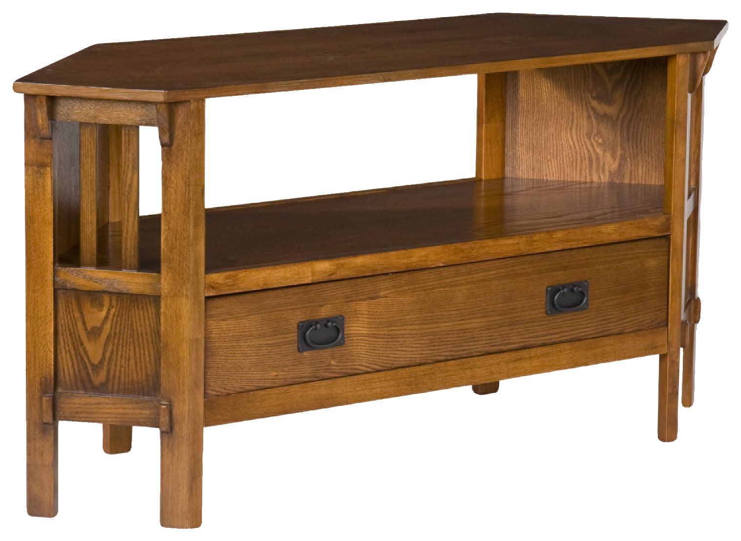 Sei Corner Tv Stand For Most Flat Panel Tvs Up To 47" Dark Within Oak Corner Tv Stands For Flat Screens (View 5 of 15)