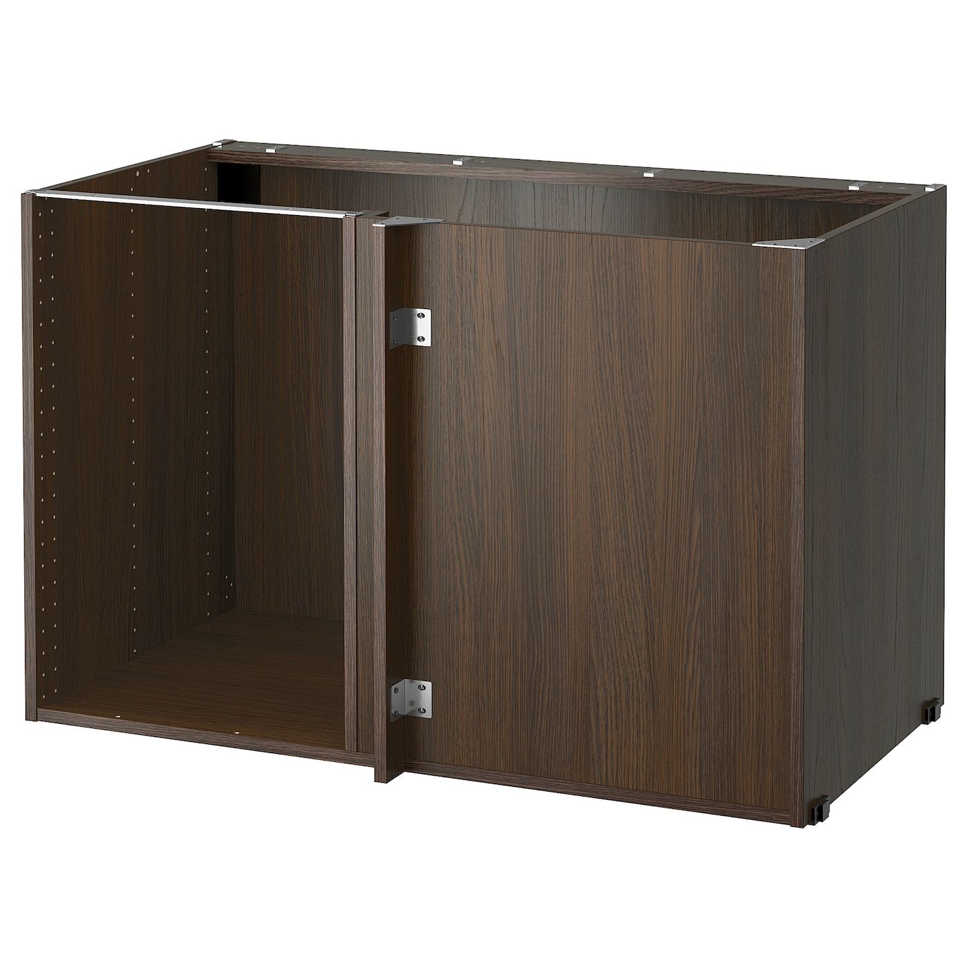Sektion Base Corner Cabinet Frame – Wood Effect Brown Intended For Corner Units For Tv Ikea (Photo 15 of 15)