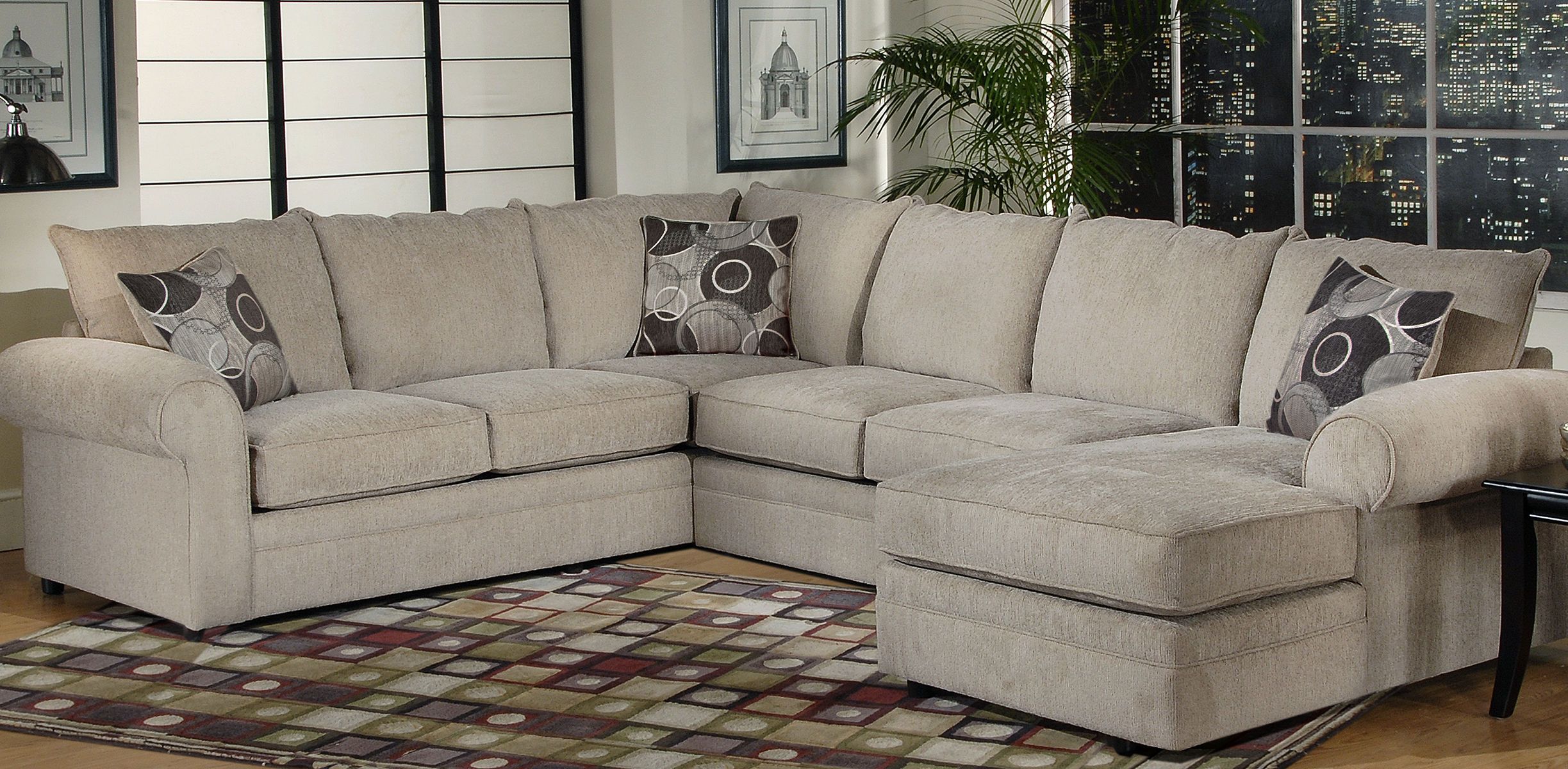 Serta Upholstery Sectionals: Ashas Spiritual Essence Pertaining To Harmon Roll Arm Sectional Sofas (Photo 1 of 15)