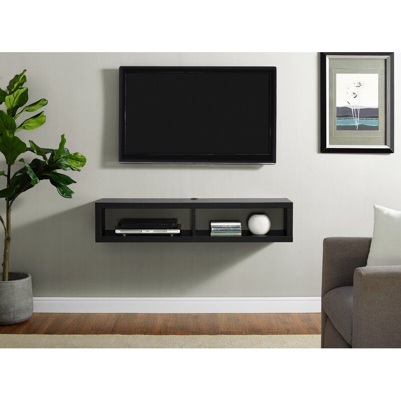Shallow Wall Mounted Tv Stand For Tvs Up To 48" & Reviews Throughout Modern Wall Mount Tv Stands (Photo 15 of 15)