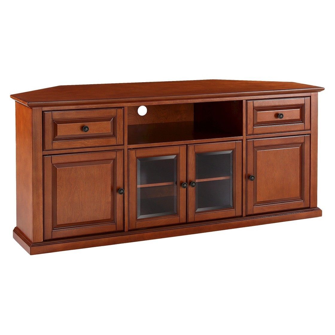 Shelby Corner Tv Stand For Tvs Up To 65" – Crosley With Modern Corner Tv Units (View 3 of 15)
