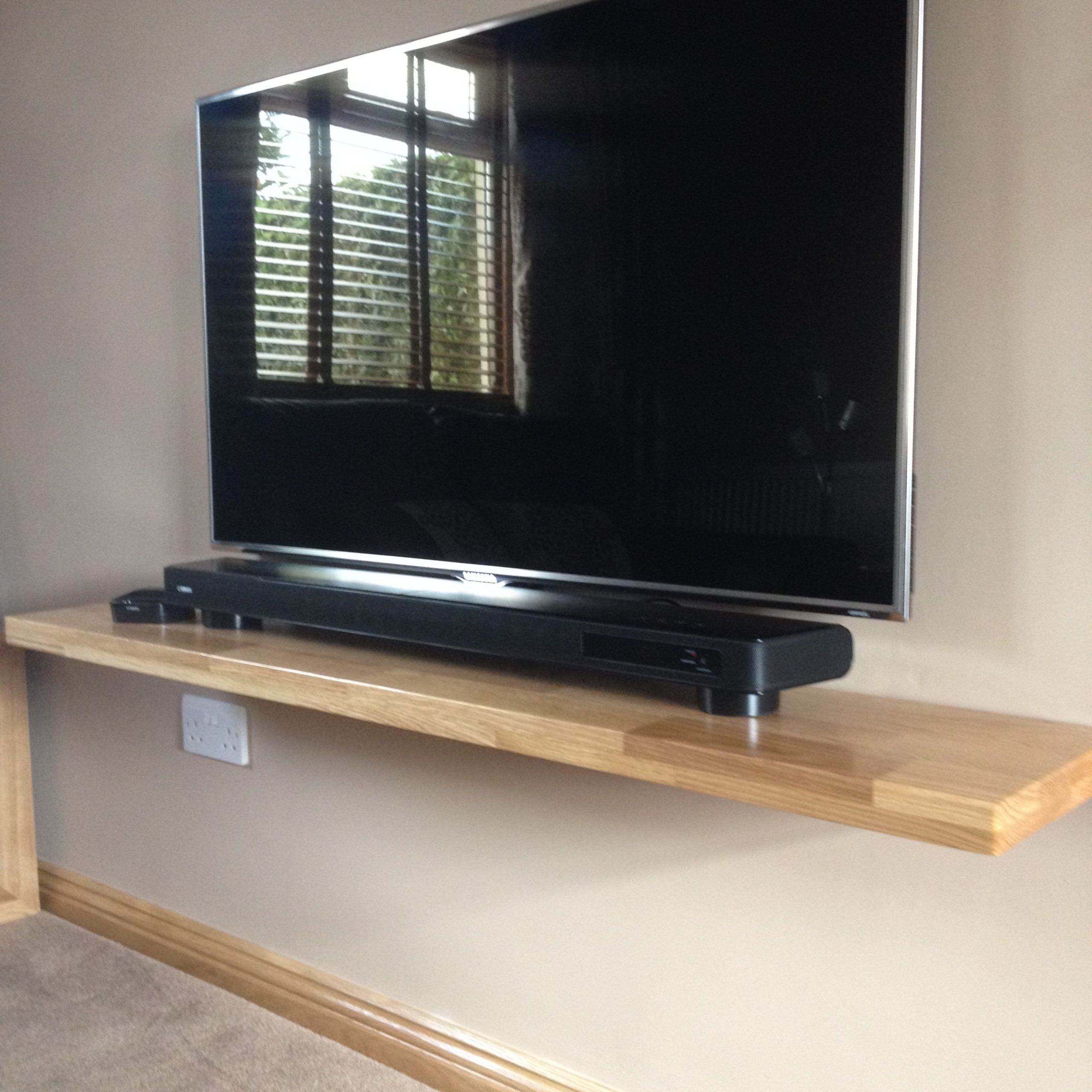 Shelf For Under Flat Screen Tv | Tyres2c With Horizontal Or Vertical Storage Shelf Tv Stands (View 13 of 15)