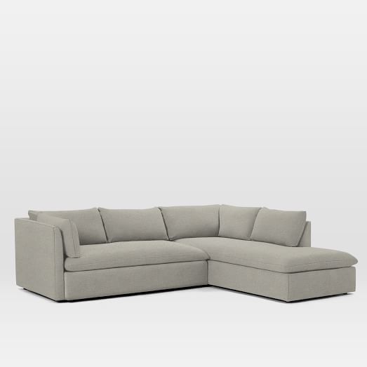 Shelter Set 1  Left Arm Sofa, Right Arm Terminal Chaise Pertaining To Dulce Right Sectional Sofas Twill Stone (Photo 14 of 15)