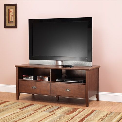 Sheridan Tv Stand For Tvs Up To 50", Walnut – Walmart For Leonid Tv Stands For Tvs Up To 50&quot; (View 11 of 15)