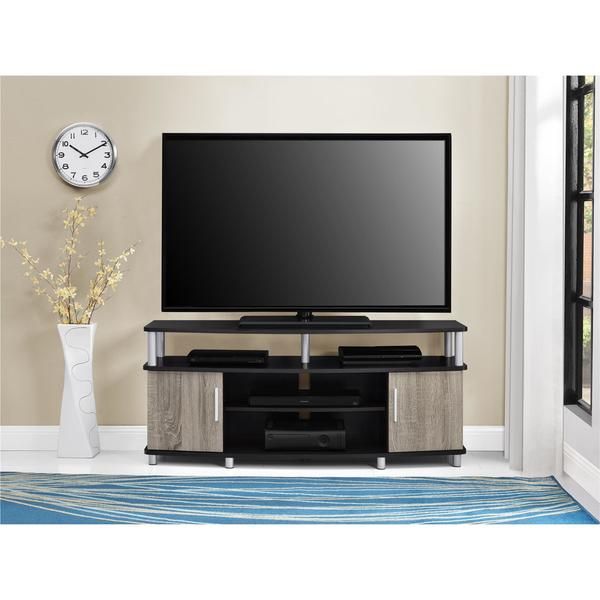 Shop Ameriwood Home Carson 50 Inch Espresso/ Sonoma Oak Tv Regarding Wooden Tv Stands For 50 Inch Tv (View 12 of 15)