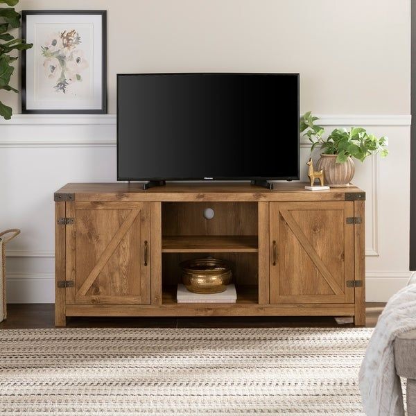 Shop Black/cherry 62 Inch Bookcase Tv Stand & Media Pertaining To Grooved Door Corner Tv Stands (View 12 of 15)