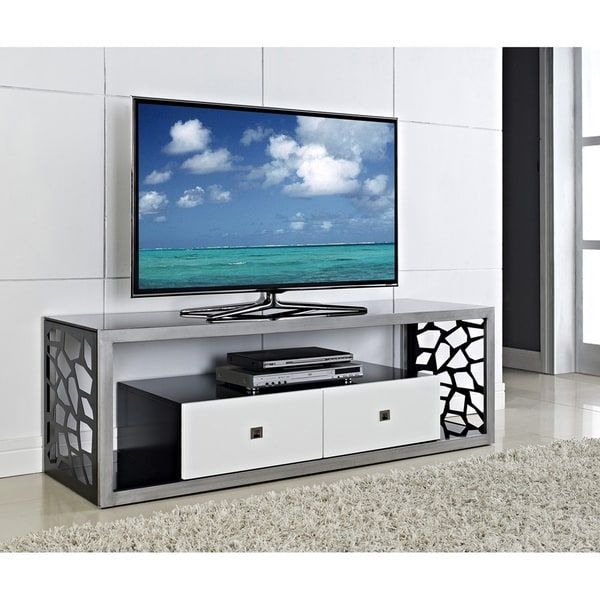 Shop Black Glass Modern Mosaic 60 Inch Tv Stand – Free Inside Contemporary Glass Tv Stands (View 11 of 15)
