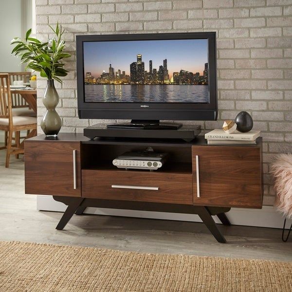Shop Carson Carrington Arendal Mid Century Tv Stand – On Regarding Carson Tv Stands In Black And Cherry (View 11 of 15)