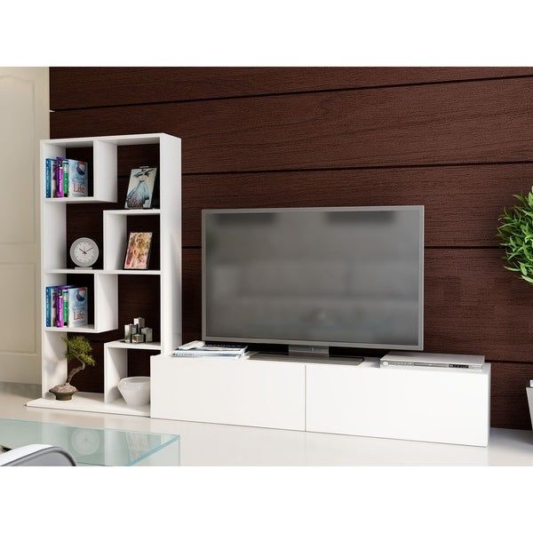 Shop Decorotika Bari 86" Tv Stand – Entertainment Center Intended For Martin Svensson Home Elegant Tv Stands In Multiple Finishes (View 15 of 15)