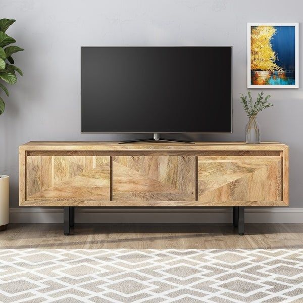 Shop Girard Boho Handcrafted Mango Wood Tv Stand Throughout Mango Wood Tv Cabinets (View 11 of 15)