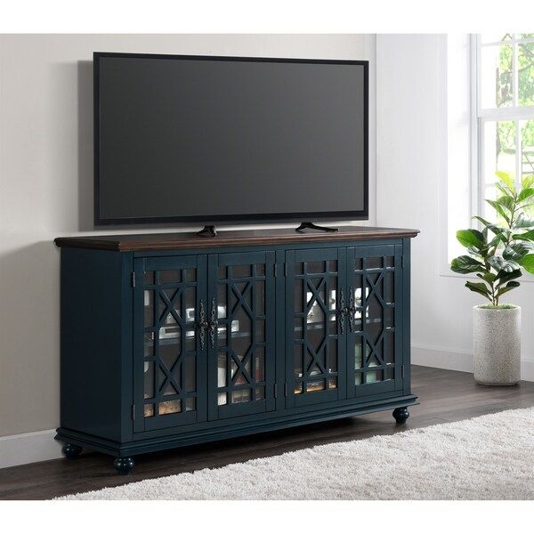 Shop Martin Svensson Home Palisades 63" Tv Stand, Catalina With Blue Tv Stands (Photo 3 of 15)