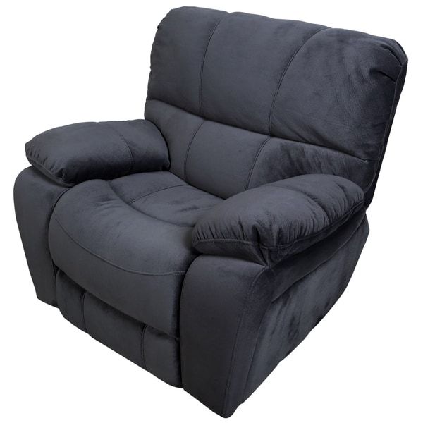 Shop Porter Ramsey Slate Grey Microfiber Gliding Recliner With Regard To Colby Manual Reclining Sofas (View 11 of 15)