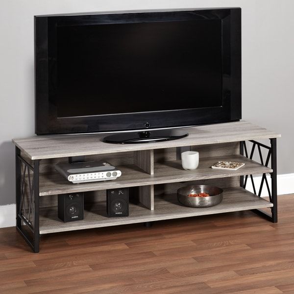 Shop Simple Living Seneca Xx 60 Inch Black/ Grey Rustic Tv With Bjs Tv Stands (Photo 6 of 15)