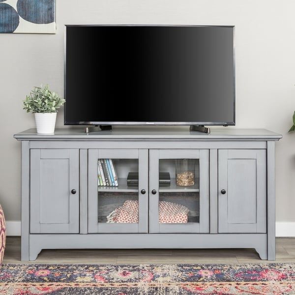 Shop The Gray Barn Estelle 52 Inch Wood Tv Media Stand Within Compton Ivory Extra Wide Tv Stands (View 12 of 15)