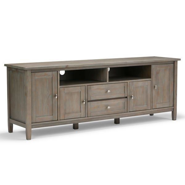 Shop Wyndenhall Norfolk 72 Inch Tv Stand For Tvs Up To 80 Regarding 80 Inch Tv Stands (View 15 of 15)