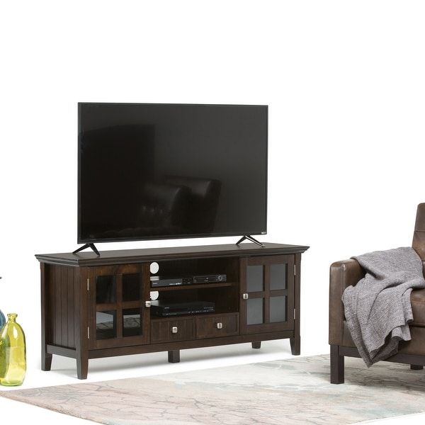 Shop Wyndenhall Normandy Solid Wood 60 Inch Wide Rustic Tv For Solid Wood Tv Stands For Tvs Up To 65&quot; (View 4 of 15)