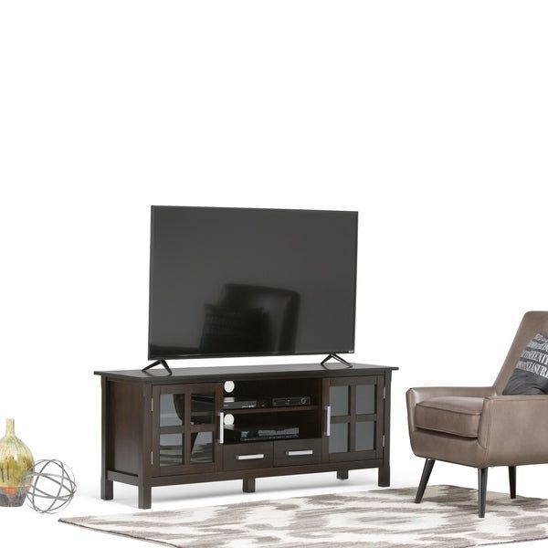 Shop Wyndenhall Waterloo Solid Wood 60 Inch Wide Throughout Tv Stands 40 Inches Wide (View 13 of 15)