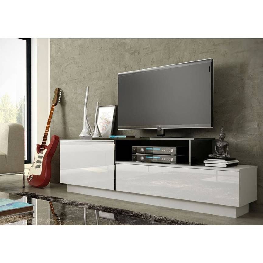 Sigma 180 Tv Storage–black Or White – Living Room Furniture With Casablanca Tv Stands (View 3 of 15)