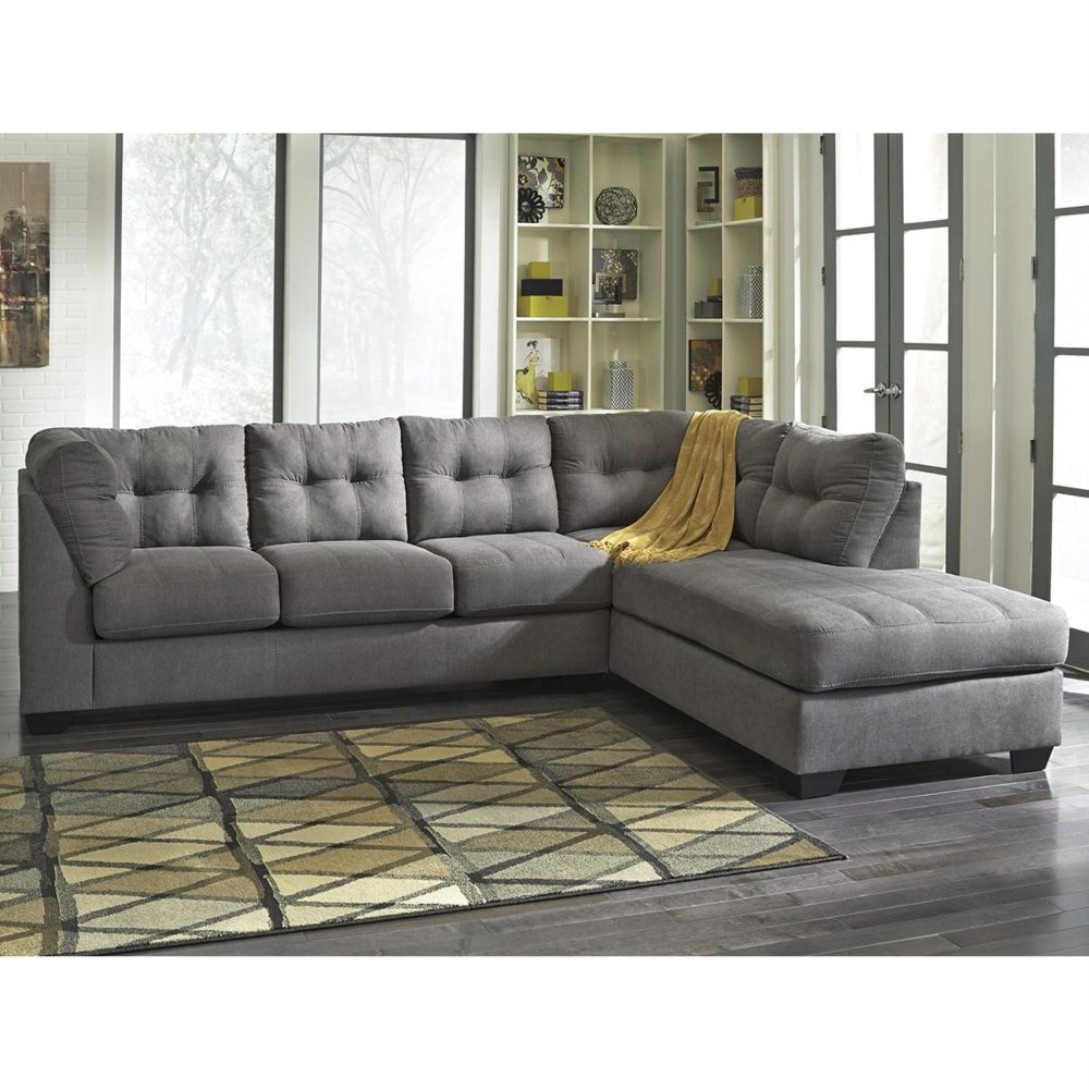 Signature Designashley Maier 2 Piece Sectional In Intended For 2pc Burland Contemporary Sectional Sofas Charcoal (Photo 10 of 15)