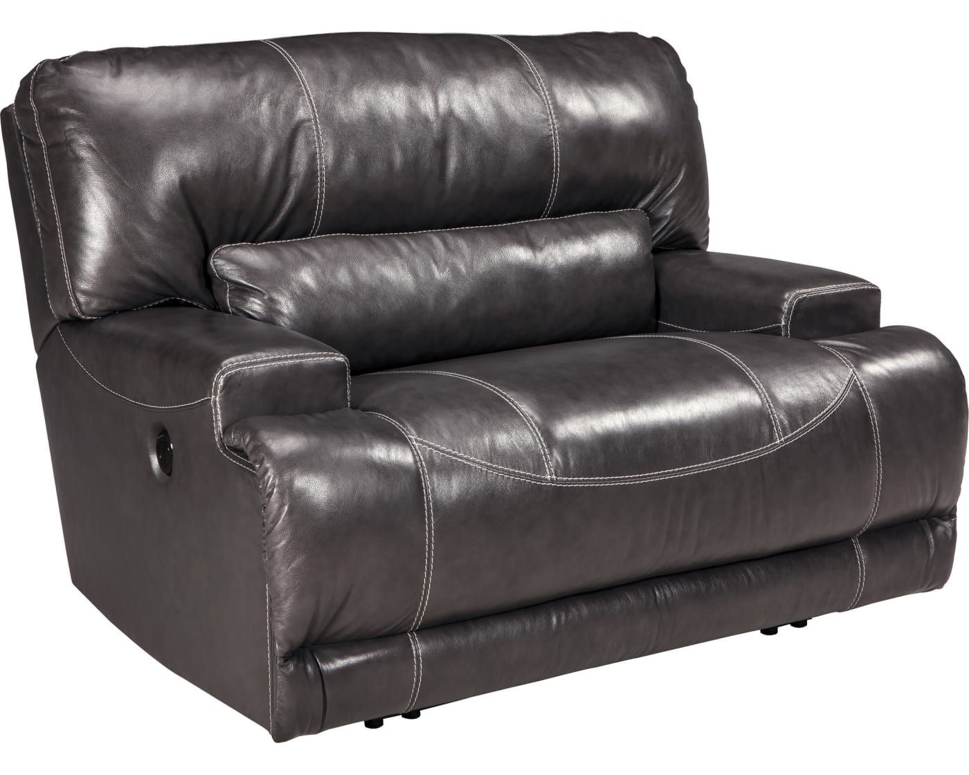 Signature Designashley Mccaskill Gray Wide Seat Power In Walker Gray Power Reclining Sofas (View 1 of 15)