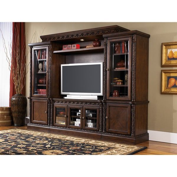 Signature Designashley 'north Shore' Brown Intended For Very Cheap Tv Units (Photo 6 of 15)