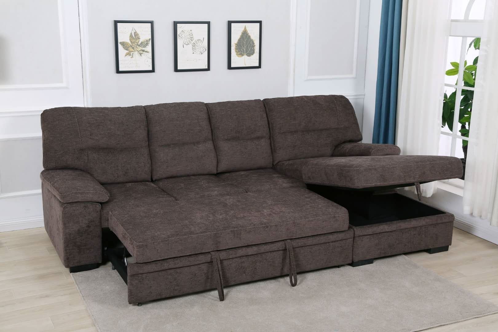 Silvio Sectional Sofa/ Sofa Bed With Storage Ifurniture Intended For Live It Cozy Sectional Sofa Beds With Storage (View 5 of 15)