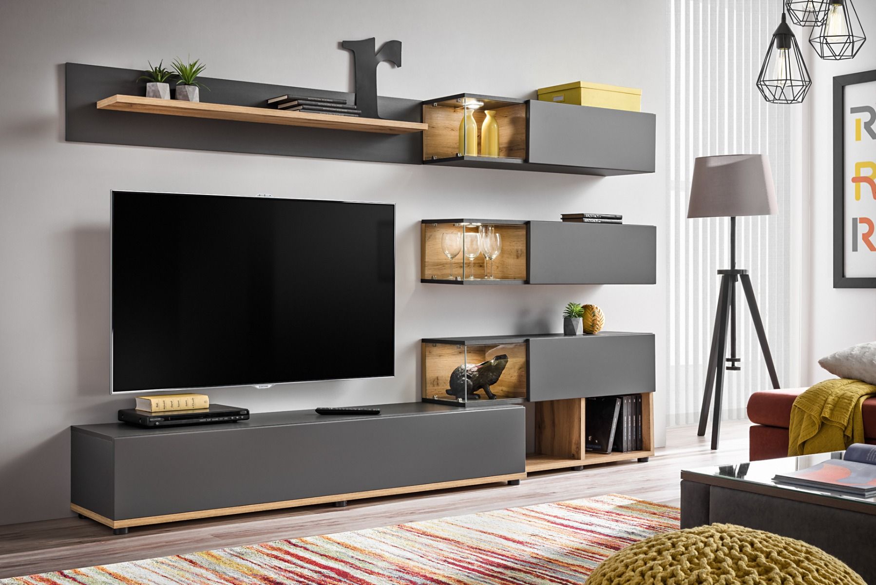 Simi – Anthracite Modern Entertainment Center / Living In Modern Tv Units (Photo 2 of 15)