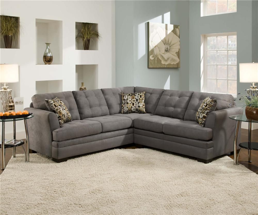 Simmons Sectional Sofas Simmons 8530br Sectional Sofa Inside 2pc Luxurious And Plush Corduroy Sectional Sofas Brown (View 7 of 15)