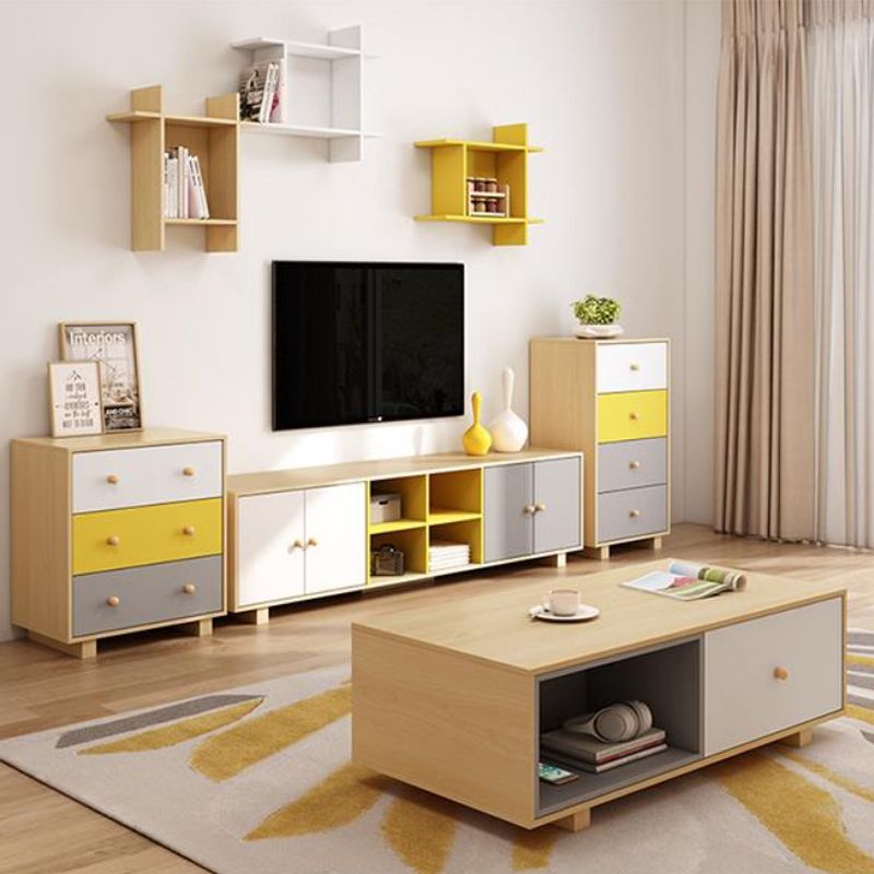 Simple Wood Tv Stand Mdf Living Room Sets Tv Cabinet With Regard To Contemporary Wood Tv Stands (Photo 11 of 15)