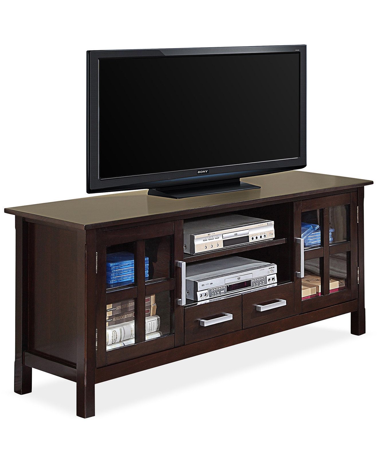 Simpli Home Rockville 60 Wide Tv Stand, Direct Ship – Tv For Indi Wide Tv Stands (View 1 of 15)