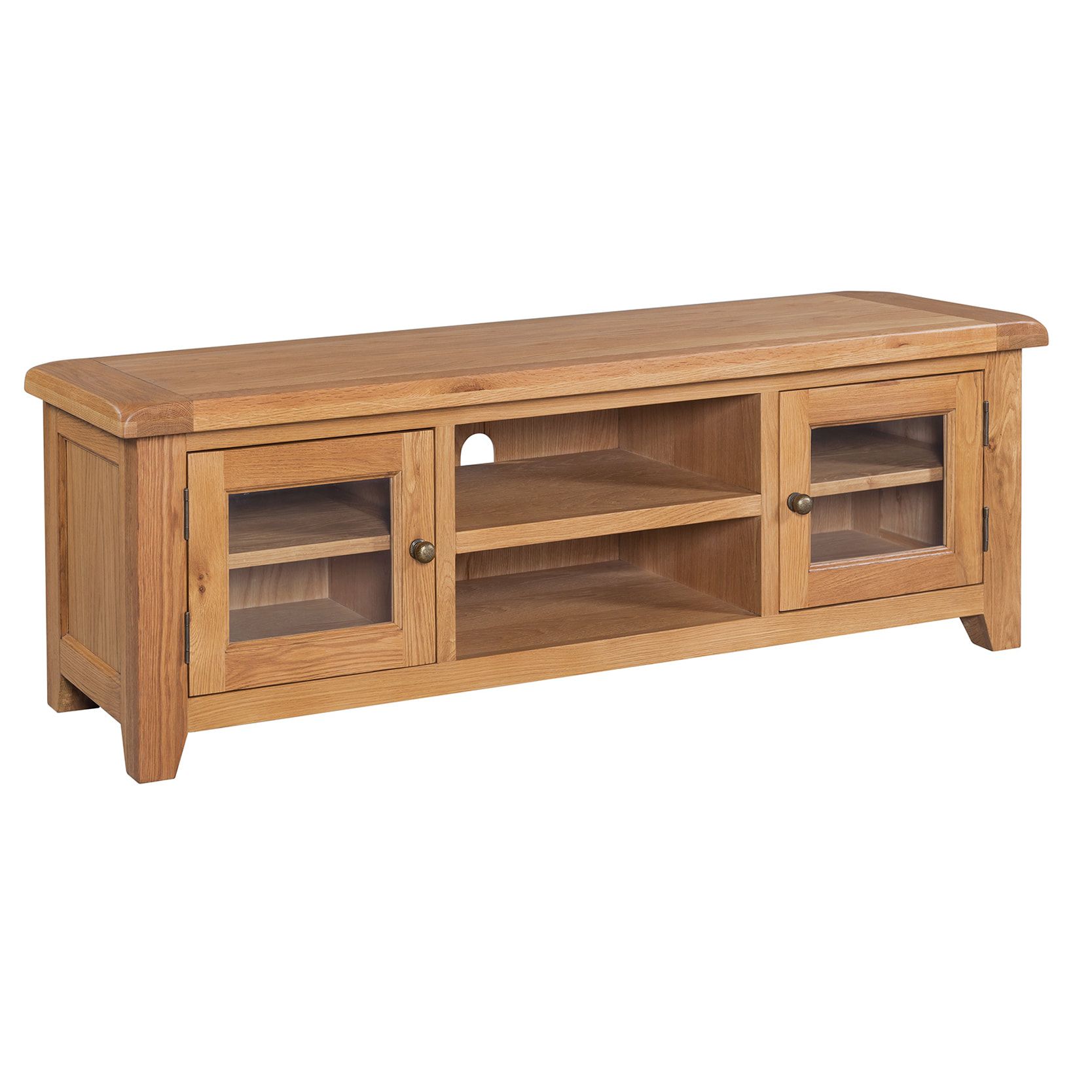 Sledmere Rustic Oak – Wide Tv Cabinet With Wide Tv Cabinets (View 14 of 15)