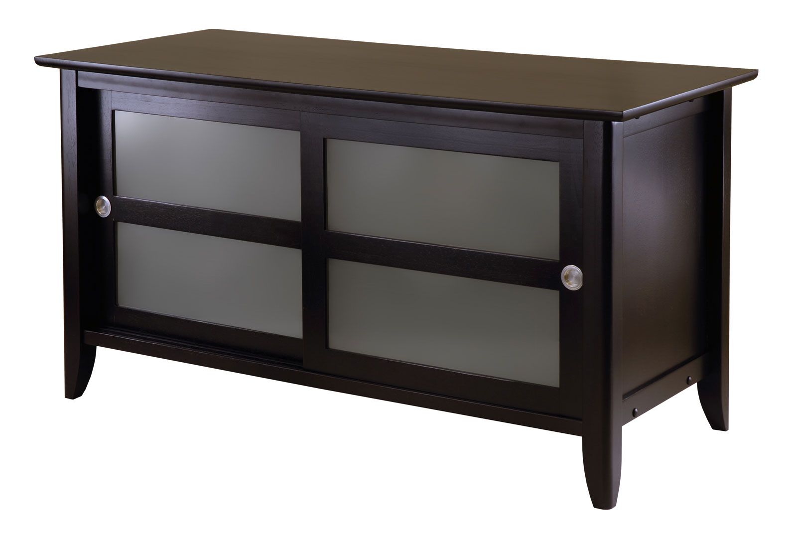 Sliding Frosted Glass Door Tv Stand In Tv Stands In Tv Cabinets With Glass Doors (View 13 of 15)