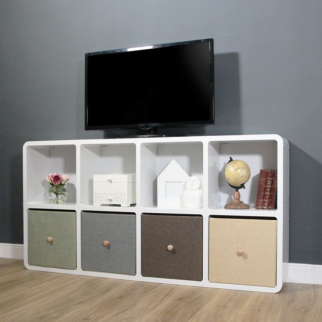 Slim | Media Unit Style 17 – Contemporary – Tv Stands Inside Slimline Tv Units (View 2 of 15)