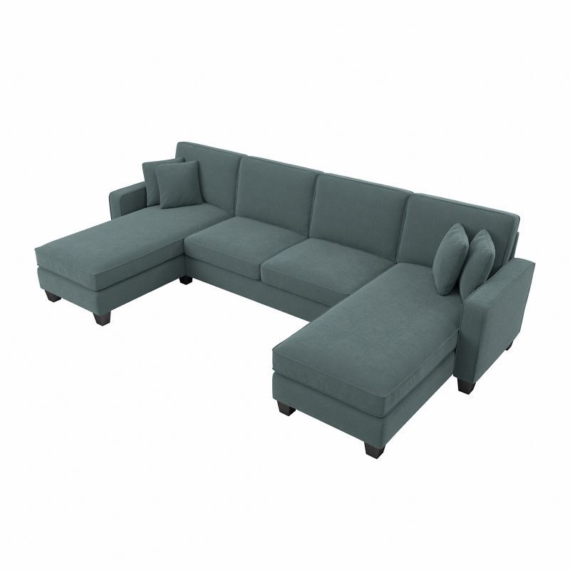 Sofas And Sectionals For 130" Stockton Sectional Couches With Double Chaise Lounge Herringbone Fabric (View 9 of 15)