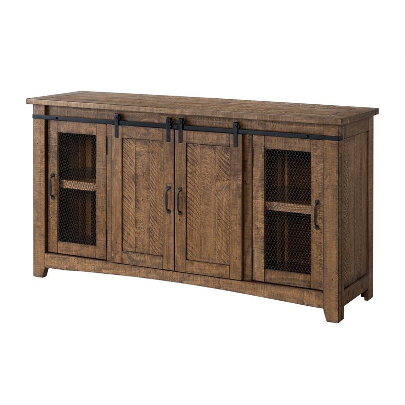 Solid Mahogany Tv Stands And Tv Stands In Mahogany | Cymax In Martin Svensson Home Barn Door Tv Stands In Multiple Finishes (View 7 of 15)