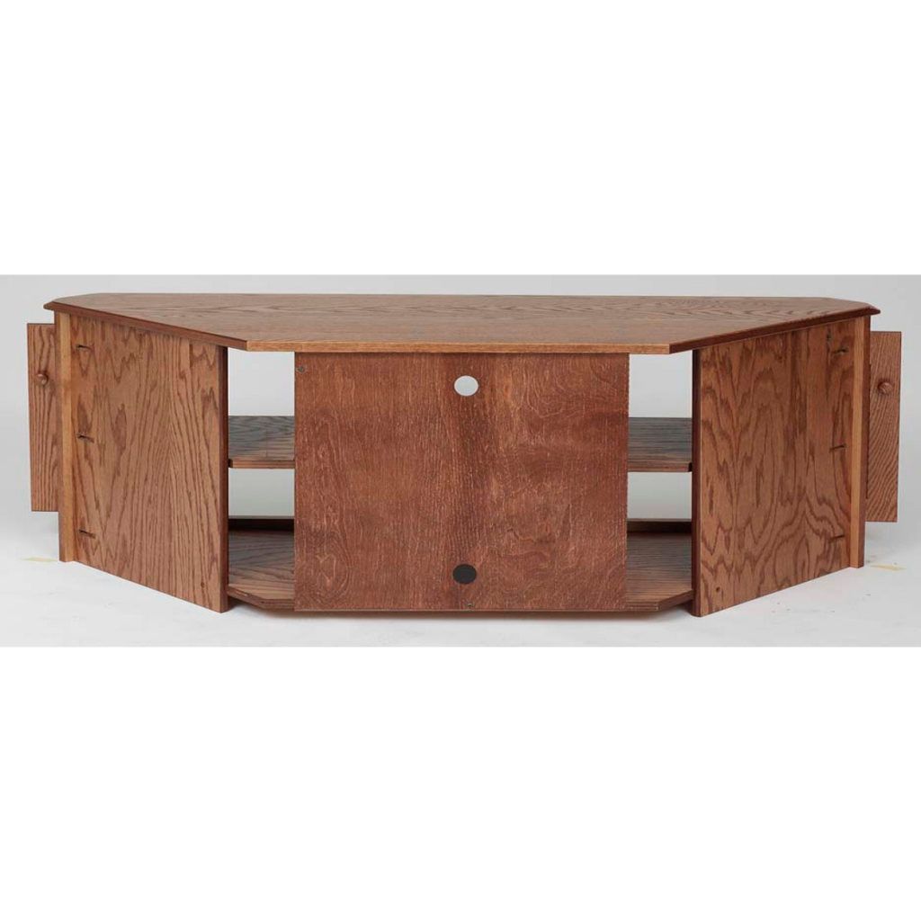 Solid Oak Country Style Corner Tv Stand W/cabinet – 64 Throughout Country Style Tv Stands (View 5 of 15)
